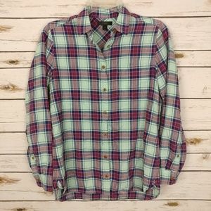 J. Crew shirt in green-red plaid